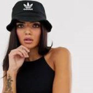 adidas washed black bucket hat